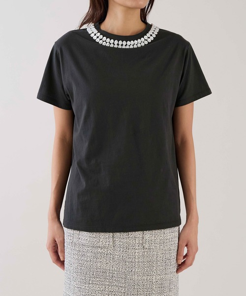 marmors（マルモア）の「【marmors】パールTシャツ（Tシャツ/カットソー・レディース・ホワイト/チャコールグレー・36）」の22枚目の写真