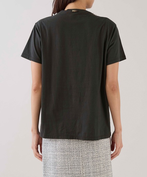 marmors（マルモア）の「【marmors】パールTシャツ（Tシャツ/カットソー・レディース・ホワイト/チャコールグレー・36）」の3枚目の写真