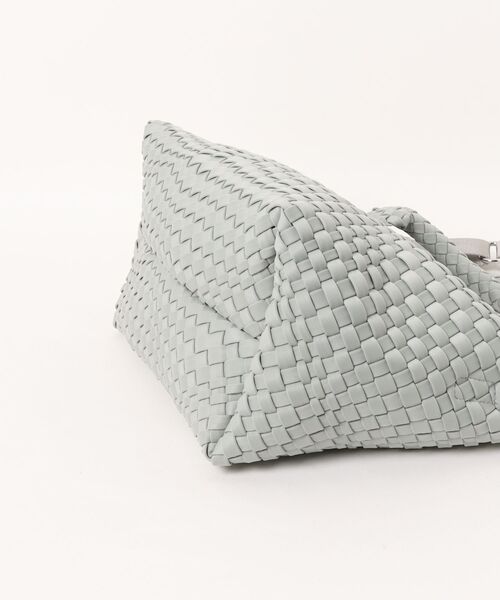 collex（コレックス）の「2WAYﾅｲﾛﾝﾃｰﾌﾟﾒｯｼｭﾄｰﾄ&amp;ｼｮﾙﾀﾞｰ（かごバッグ・レディース・ライトグレー/ベージュ・フリー）」の4枚目の写真