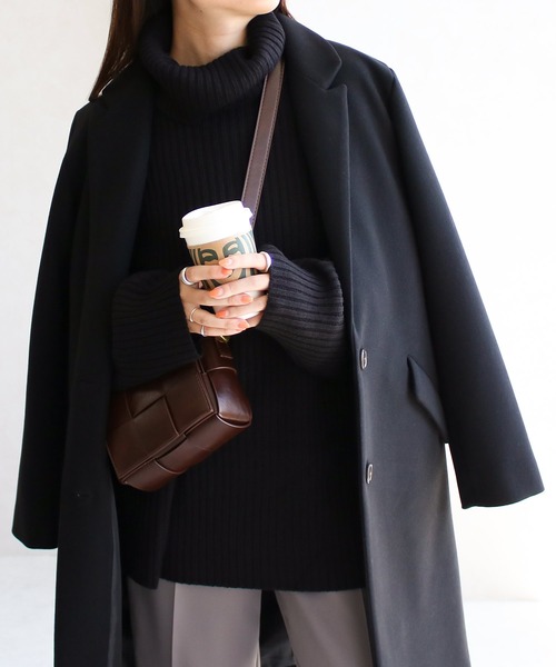 NYLAUS(ナイラス)の「【SG】セミロングチェスターコート ロングコート(チェスターコート・レディース・ベージュ系その他/グレー/ブラック/ブラウン系その他/ネイビー/ホワイト系その他・LL/M/3L/S/L)」の11枚目の写真