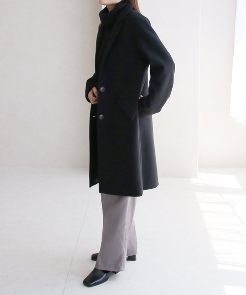 NYLAUS(ナイラス)の「【SG】セミロングチェスターコート ロングコート(チェスターコート・レディース・ベージュ系その他/グレー/ブラック/ブラウン系その他/ネイビー/ホワイト系その他・LL/M/3L/S/L)」の8枚目の写真