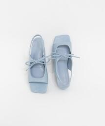 KBF | スクエアトゥリボンコンビサンダル(サンダル)