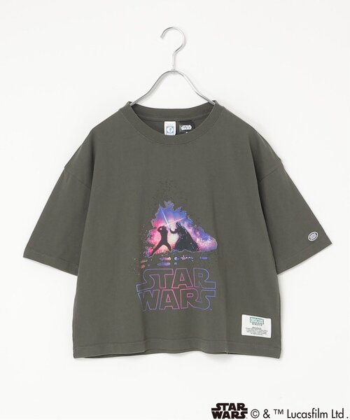 DISCUS ATHLETIC(ディスカス アスレチック)の「DISCUS ATHLETIC ディスカスアスレチック×STAR WARS スターウォーズ Tシャツ(Tシャツ/カットソー・レディース・ブラック/ダークグレー・M)」の2枚目の写真