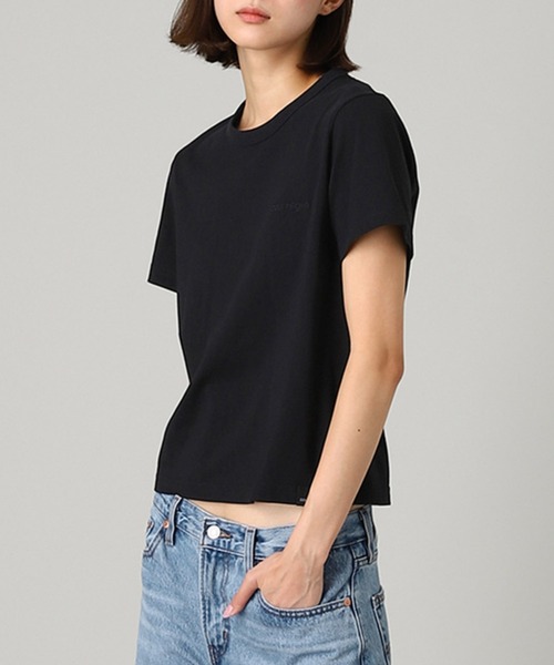 courreges(クレージュ)の「EMBROIDERED T-SHIRT 325JTS217JS0233(Tシャツ/カットソー・レディース・チャコールグレー/ホワイト/ブラウン/イエロー・SMALL)」の3枚目の写真