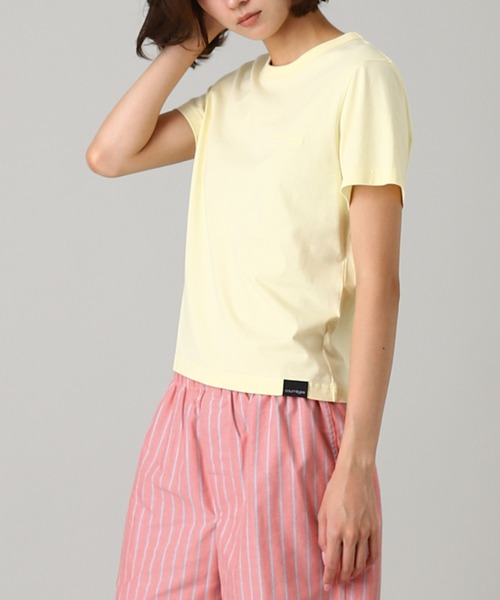 courreges(クレージュ)の「EMBROIDERED T-SHIRT 325JTS217JS0233(Tシャツ/カットソー・レディース・チャコールグレー/ホワイト/ブラウン/イエロー・SMALL)」の4枚目の写真