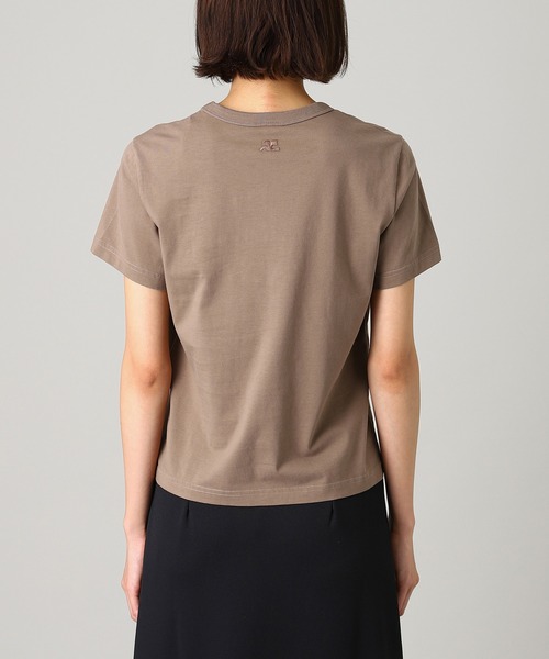 courreges(クレージュ)の「EMBROIDERED T-SHIRT 325JTS217JS0233(Tシャツ/カットソー・レディース・チャコールグレー/ホワイト/ブラウン/イエロー・SMALL)」の7枚目の写真