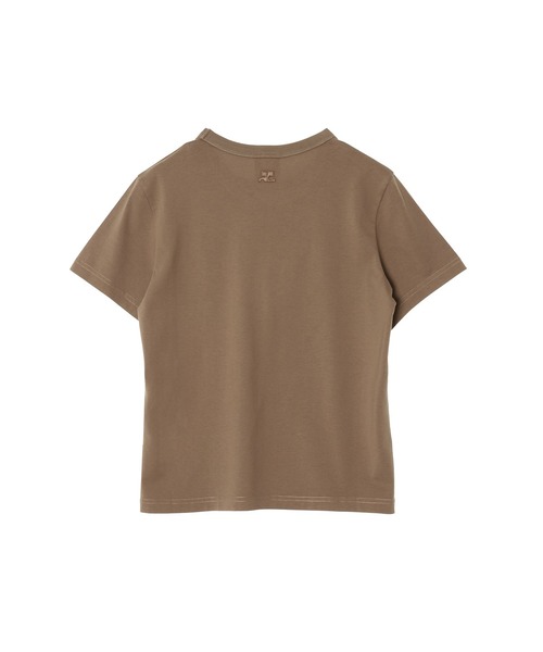 courreges(クレージュ)の「EMBROIDERED T-SHIRT 325JTS217JS0233(Tシャツ/カットソー・レディース・チャコールグレー/ホワイト/ブラウン/イエロー・SMALL)」の12枚目の写真