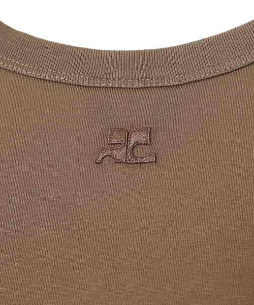 courreges(クレージュ)の「EMBROIDERED T-SHIRT 325JTS217JS0233(Tシャツ/カットソー・レディース・チャコールグレー/ホワイト/ブラウン/イエロー・SMALL)」の17枚目の写真