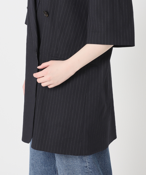 journal standard L'essage(ジャーナルスタンダードレサージュ)の「バイオリネン オーバーサイズジャケット(テーラードジャケット・レディース・カーキ/ネイビー・FREE)」の19枚目の写真