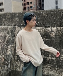 Chikashitsu +（チカシツプラス）の「長袖ニット（ニット/セーター）」