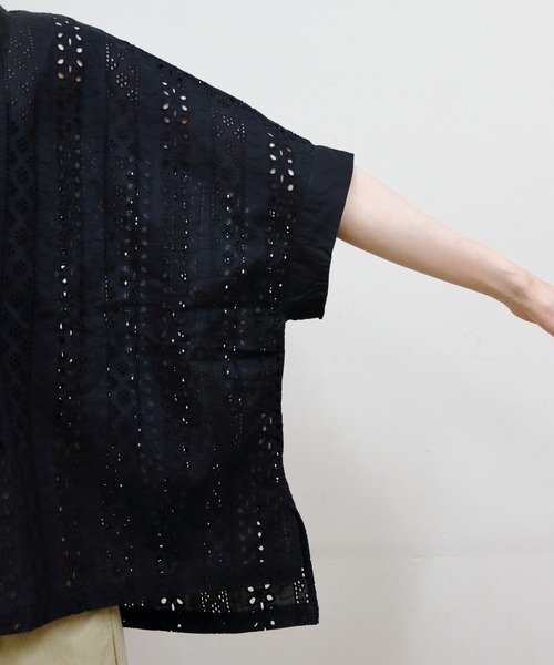 Vincent et Mireille(バンソンエミレイユ)の「VINCENT ET MIREILLE/ヴァンソン エ ミレイユ スリーブレスブラウス SLEEVELESS BLOUSE(シャツ/ブラウス・レディース・ホワイト/ブルー/ブラック・FREE)」の11枚目の写真