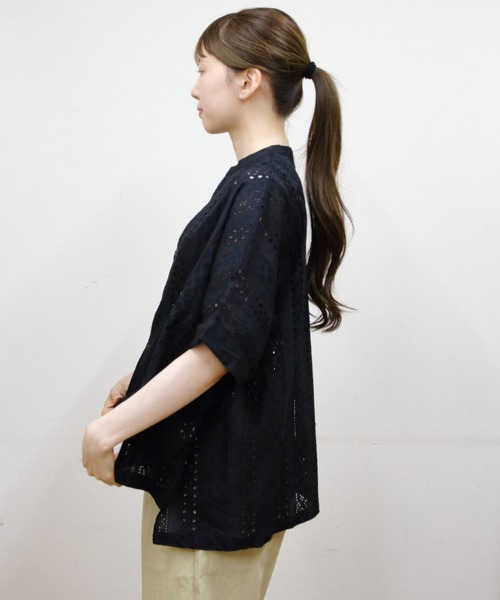 Vincent et Mireille(バンソンエミレイユ)の「VINCENT ET MIREILLE/ヴァンソン エ ミレイユ スリーブレスブラウス SLEEVELESS BLOUSE(シャツ/ブラウス・レディース・ホワイト/ブルー/ブラック・FREE)」の12枚目の写真