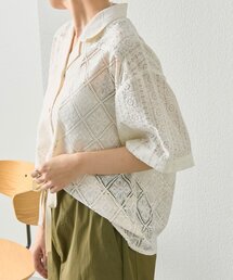 ear PAPILLONNER | 開襟レースシャツ【SUM1 STYLE】(シャツ/ブラウス)