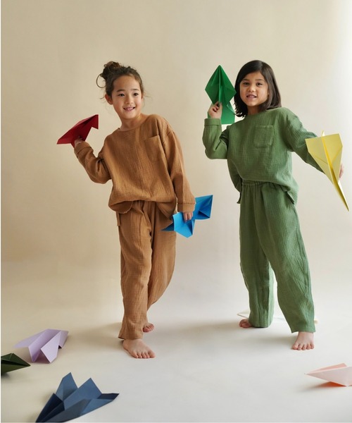 Catchup（ケチャップ）の「【2026SS】ガーゼトップス（シャツ/ブラウス・キッズ・ピンク/グリーン/ホワイト/ブラウン・100㎝/90㎝/130㎝/120㎝/110㎝）」の20枚目の写真