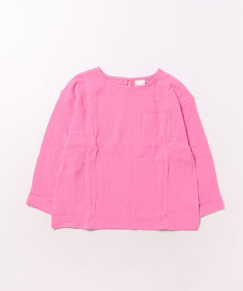 Catchup（ケチャップ）の「【2026SS】ガーゼトップス（シャツ/ブラウス・キッズ・ピンク/グリーン/ホワイト/ブラウン・100㎝/90㎝/130㎝/120㎝/110㎝）」の15枚目の写真