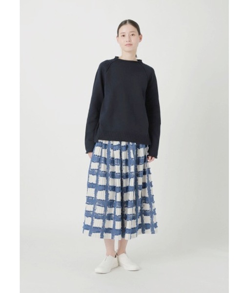 Plantation(プランテーション)の「リリーコットン / S(ニット/セーター・レディース・オフホワイト/ブルー/ネイビー・M size)」の14枚目の写真