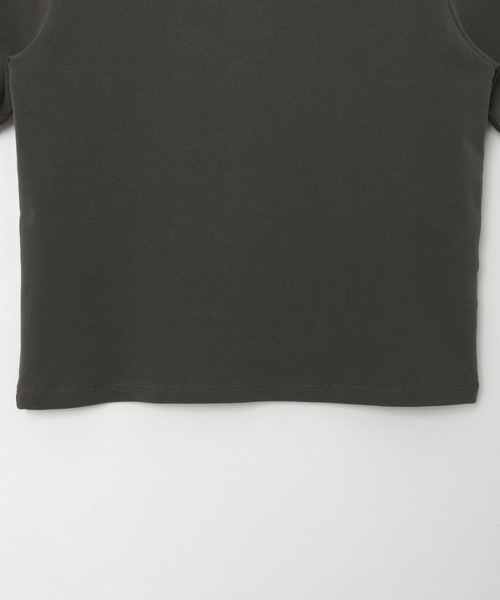andme(アンドミー)の「【新色追加】コットンフライスミニTシャツ(Tシャツ/カットソー・レディース・ネイビー/スミクロ/ブラウン/オフホワイト/ブラック・L/M)」の11枚目の写真