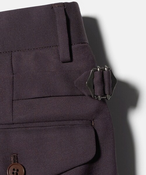 green label relaxing(グリーンレーベルリラクシング)の「FINE BASIC トリアセテート ウール 2P ワイド スラックス パンツ W4(スラックス・メンズ・ネイビー/ダークブラウン・L/M/XL)」の9枚目の写真