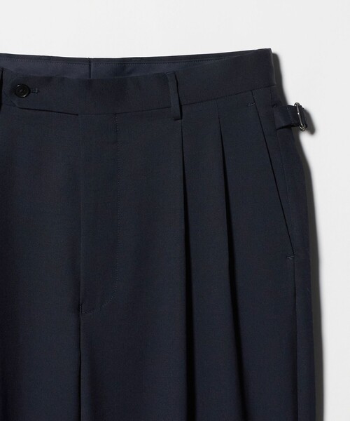 green label relaxing(グリーンレーベルリラクシング)の「FINE BASIC トリアセテート ウール 2P ワイド スラックス パンツ W4(スラックス・メンズ・ネイビー/ダークブラウン・L/M/XL)」の6枚目の写真