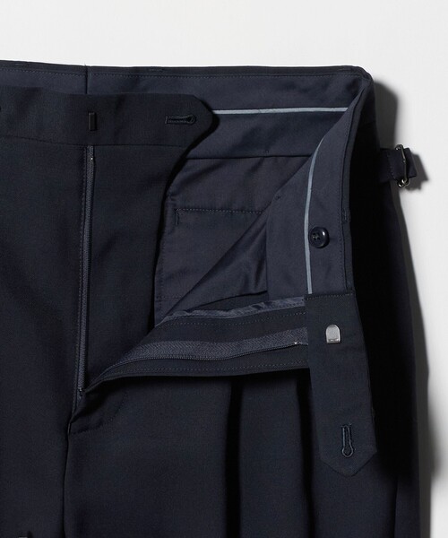 green label relaxing(グリーンレーベルリラクシング)の「FINE BASIC トリアセテート ウール 2P ワイド スラックス パンツ W4(スラックス・メンズ・ネイビー/ダークブラウン・L/M/XL)」の5枚目の写真
