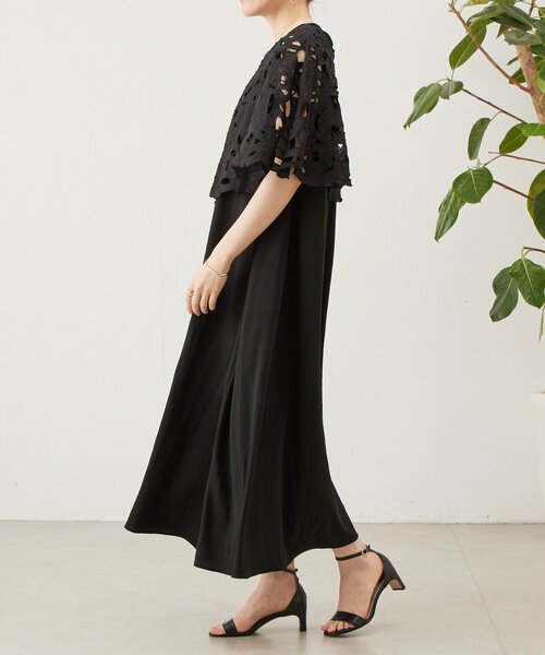 LIVETART(リヴェタート)の「ストレッチジョーゼットマキシワンピ(ワンピース・レディース・ブラック・1/0)」の11枚目の写真