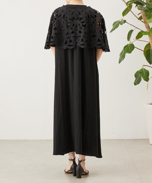 LIVETART(リヴェタート)の「ストレッチジョーゼットマキシワンピ(ワンピース・レディース・ブラック・1/0)」の12枚目の写真