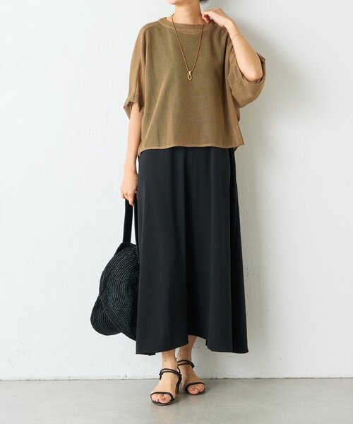 LIVETART(リヴェタート)の「ストレッチジョーゼットマキシワンピ(ワンピース・レディース・ブラック・1/0)」の19枚目の写真