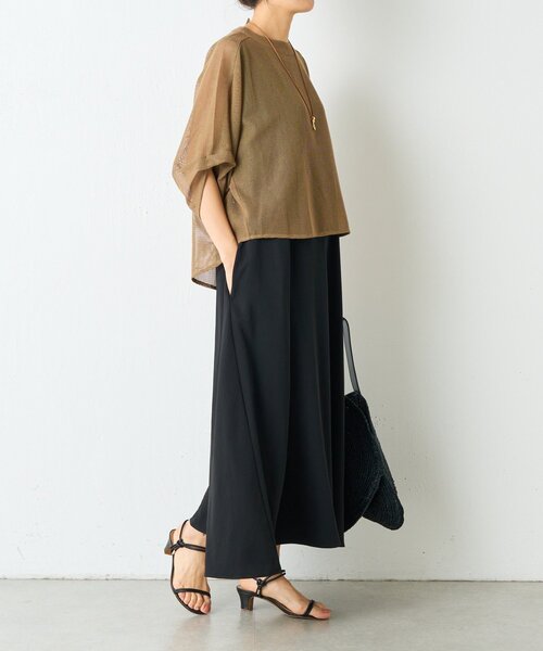 LIVETART(リヴェタート)の「ストレッチジョーゼットマキシワンピ(ワンピース・レディース・ブラック・1/0)」の20枚目の写真