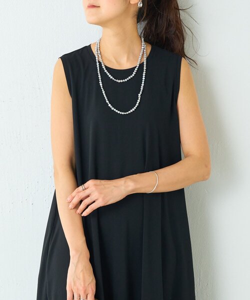 LIVETART(リヴェタート)の「ストレッチジョーゼットマキシワンピ(ワンピース・レディース・ブラック・1/0)」の21枚目の写真