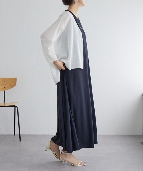 BEARDSLEY（ビアズリー）の「ストレッチジョーゼットマキシワンピ（ワンピース・レディース・ブラック/ネイビー・1/0/2）」の20枚目の写真