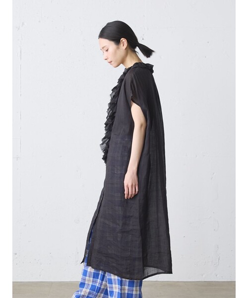 MidiUmi(ミディウミ)の「MidiUmi ラミーラッフルワンピース(ワンピース・レディース・ライトブルー・FREE)」の9枚目の写真