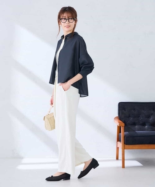a.v.v(アーヴェヴェ)の「【洗える】ラップ風ワイドパンツ(その他パンツ・レディース・アイボリー・36/38)」の10枚目の写真