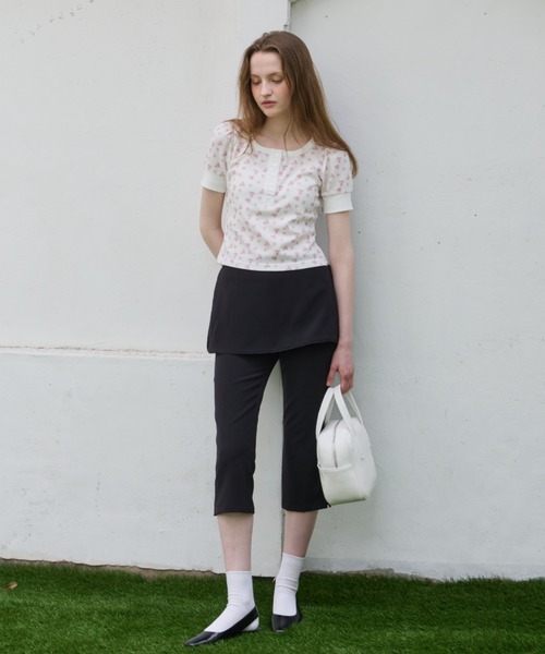 GIUNON(ジウノン)の「henley neck flower dot T / ヘンリーネックフラワードットTシャツ(Tシャツ/カットソー・レディース・ピンク・FREE)」の11枚目の写真