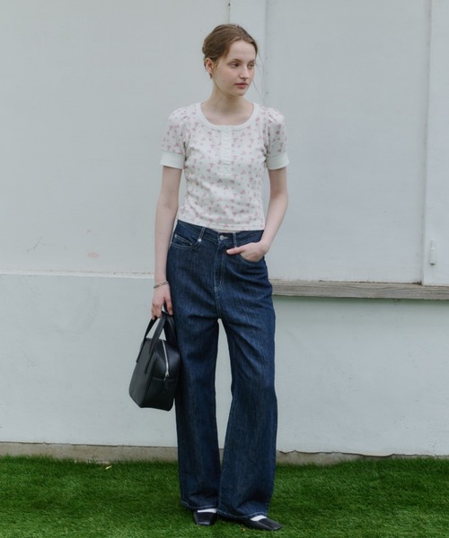 GIUNON(ジウノン)の「henley neck flower dot T / ヘンリーネックフラワードットTシャツ(Tシャツ/カットソー・レディース・ピンク・FREE)」の20枚目の写真