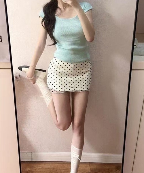 AsheKsha(アシクシャ)の「タイトスカート(ヒップラインスカート)(スカート・レディース・ベージュ・M)」の6枚目の写真