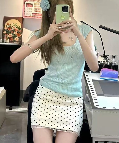 AsheKsha(アシクシャ)の「タイトスカート(ヒップラインスカート)(スカート・レディース・ベージュ・M)」の7枚目の写真
