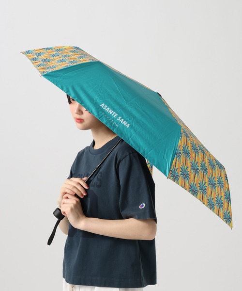 BAYFLOW(ベイフロー)の「【ASANTE SANA26】晴雨兼用折傘55cm(折りたたみ傘・レディース・イエロー/ブラック・0)」の1枚目の写真