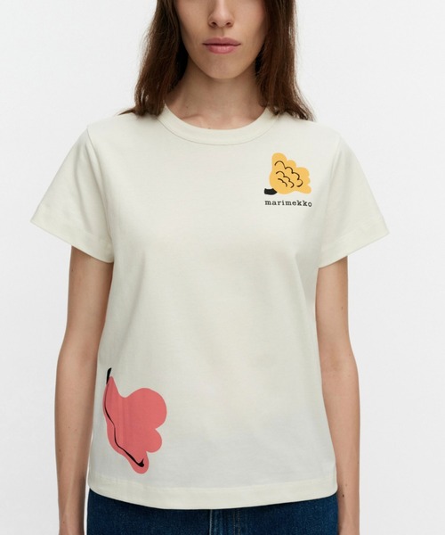marimekko（マリメッコ）の「Kukasta Kukkaan / T-shirt（Tシャツ/カットソー・レディース・ホワイト・LARGE/MEDIUM/SMALL/X-SMALL）」の4枚目の写真