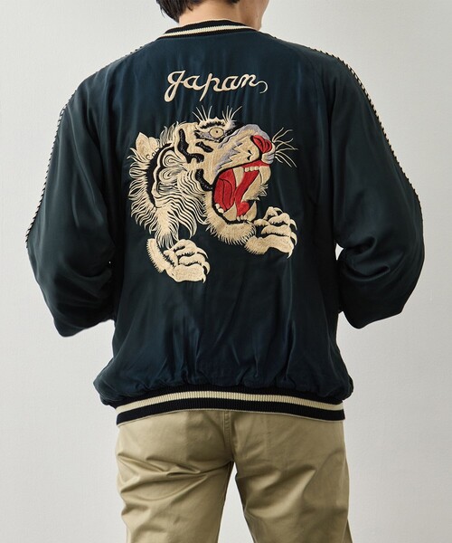 TAILOR TOYO（テーラートウヨウ）の「【TAILOR TOYO/東洋テーラー】ACETATE SUKA AGING MODEL TIGER HEAD（スカジャン・メンズ・ブラック・XXL/XL/L）」の4枚目の写真