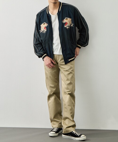 TAILOR TOYO（テーラートウヨウ）の「【TAILOR TOYO/東洋テーラー】ACETATE SUKA AGING MODEL TIGER HEAD（スカジャン・メンズ・ブラック・XXL/XL/L）」の5枚目の写真