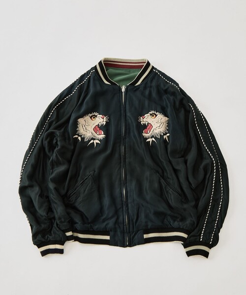 TAILOR TOYO（テーラートウヨウ）の「【TAILOR TOYO/東洋テーラー】ACETATE SUKA AGING MODEL TIGER HEAD（スカジャン・メンズ・ブラック・XXL/XL/L）」の6枚目の写真
