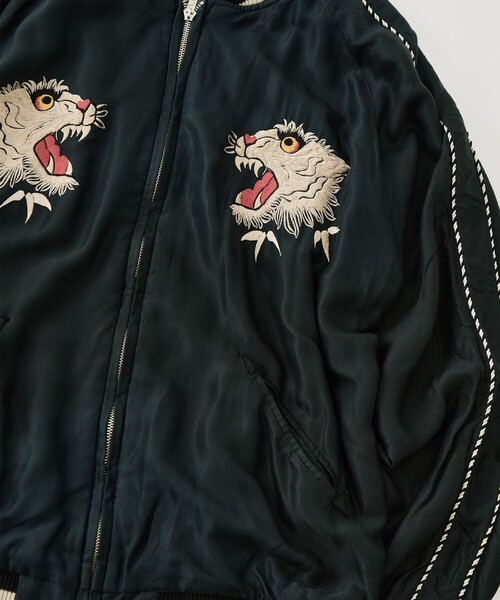 TAILOR TOYO（テーラートウヨウ）の「【TAILOR TOYO/東洋テーラー】ACETATE SUKA AGING MODEL TIGER HEAD（スカジャン・メンズ・ブラック・XXL/XL/L）」の8枚目の写真