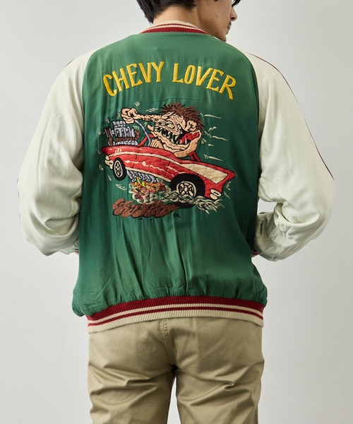 TAILOR TOYO（テーラートウヨウ）の「【TAILOR TOYO/東洋テーラー】ACETATE SUKA AGING MODEL TIGER HEAD（スカジャン・メンズ・ブラック・XXL/XL/L）」の12枚目の写真
