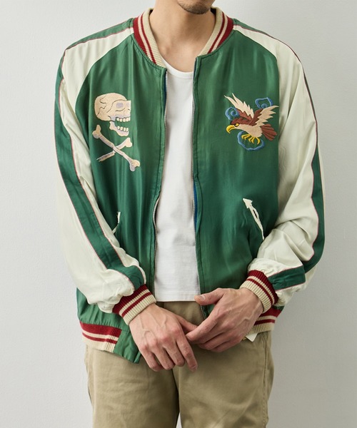 TAILOR TOYO（テーラートウヨウ）の「【TAILOR TOYO/東洋テーラー】ACETATE SUKA AGING MODEL TIGER HEAD（スカジャン・メンズ・ブラック・XXL/XL/L）」の10枚目の写真