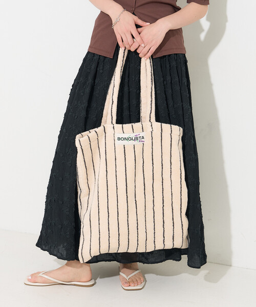 FREAK'S STORE(フリークスストア)の「BONGUSTA/ボングスタ NARAM TOTEBAG/ボングスタ トートバッグ(トートバッグ・レディース・グリーン/ブルー/ナチュラル/オフホワイト/ラベンダー/ピンク・ONE SIZE)」の3枚目の写真