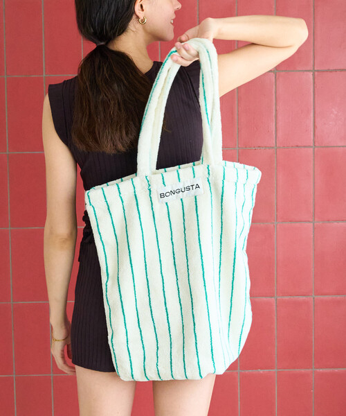 FREAK'S STORE(フリークスストア)の「BONGUSTA/ボングスタ NARAM TOTEBAG/ボングスタ トートバッグ(トートバッグ・レディース・グリーン/ブルー/ナチュラル/オフホワイト/ラベンダー/ピンク・ONE SIZE)」の8枚目の写真