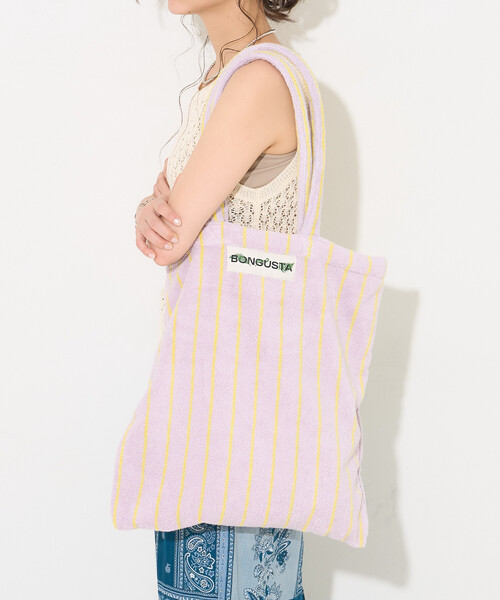 FREAK'S STORE(フリークスストア)の「BONGUSTA/ボングスタ NARAM TOTEBAG/ボングスタ トートバッグ(トートバッグ・レディース・グリーン/ブルー/ナチュラル/オフホワイト/ラベンダー/ピンク・ONE SIZE)」の15枚目の写真