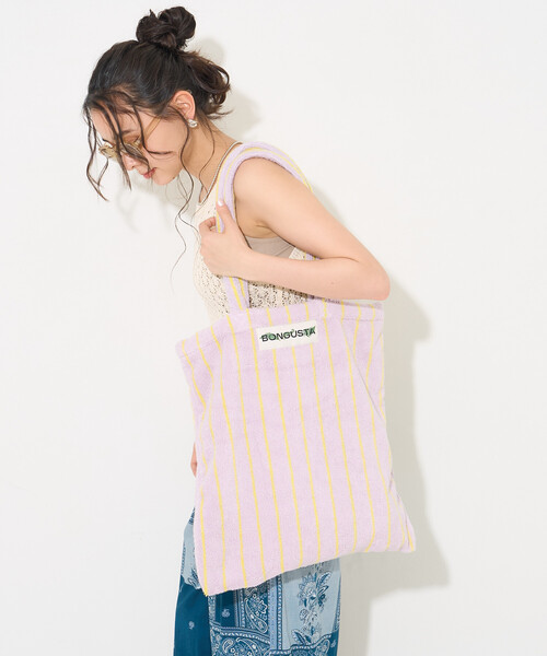 FREAK'S STORE(フリークスストア)の「BONGUSTA/ボングスタ NARAM TOTEBAG/ボングスタ トートバッグ(トートバッグ・レディース・グリーン/ブルー/ナチュラル/オフホワイト/ラベンダー/ピンク・ONE SIZE)」の16枚目の写真
