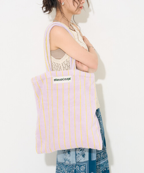 FREAK'S STORE(フリークスストア)の「BONGUSTA/ボングスタ NARAM TOTEBAG/ボングスタ トートバッグ(トートバッグ・レディース・グリーン/ブルー/ナチュラル/オフホワイト/ラベンダー/ピンク・ONE SIZE)」の18枚目の写真
