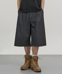 EXCONTAINER（エックスコンテナ）の「ローフェイドバミューダデニムパンツ (WASHED BLACK)（その他パンツ）」
